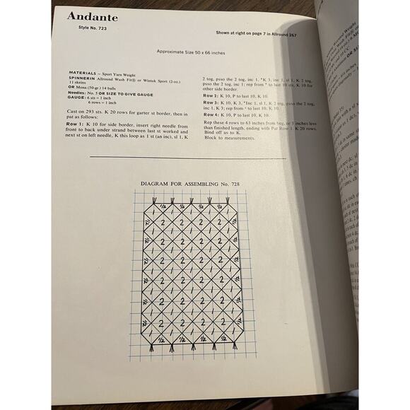 SPINNERIN AFGHANS For Today Or Tomorrow Vol 200 Vintage Pattern Book - Picture 3 of 3